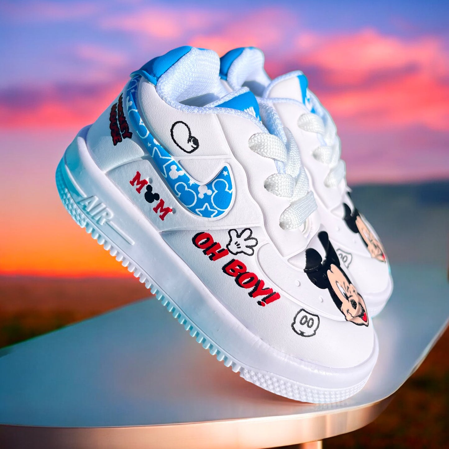 Nike AF1 Mickey Mouse Cyan