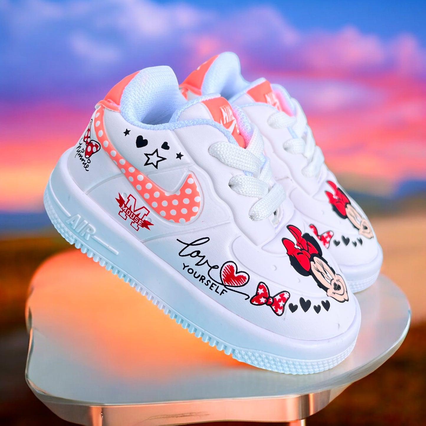 Nike AF1 Minnie Mouse Coral