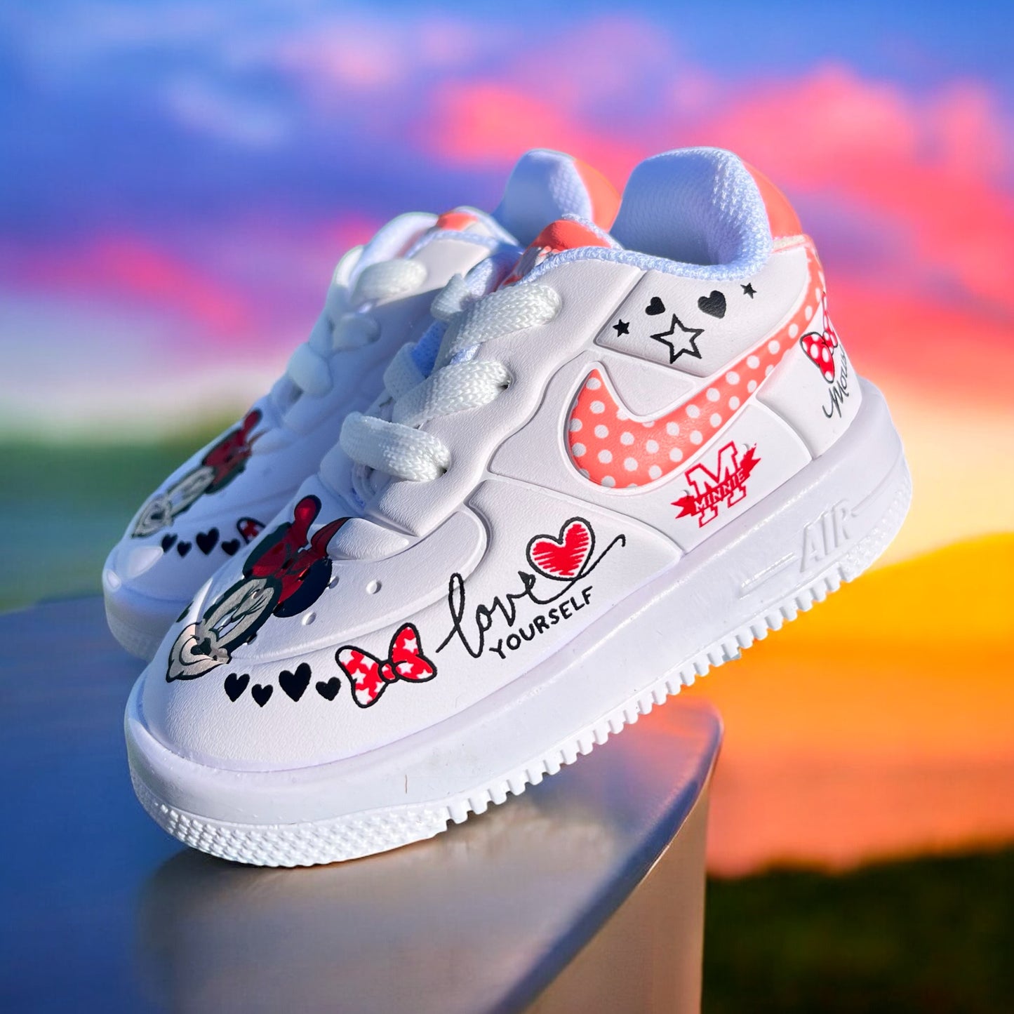 Nike AF1 Minnie Mouse Coral