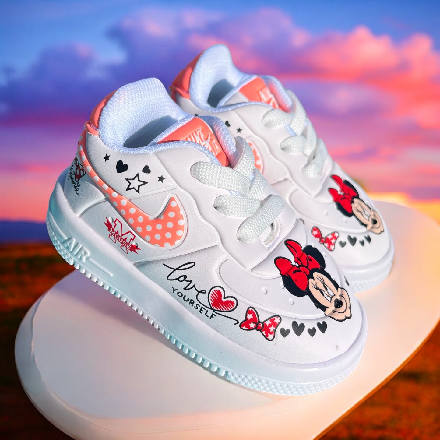 Nike AF1 Minnie Mouse Coral