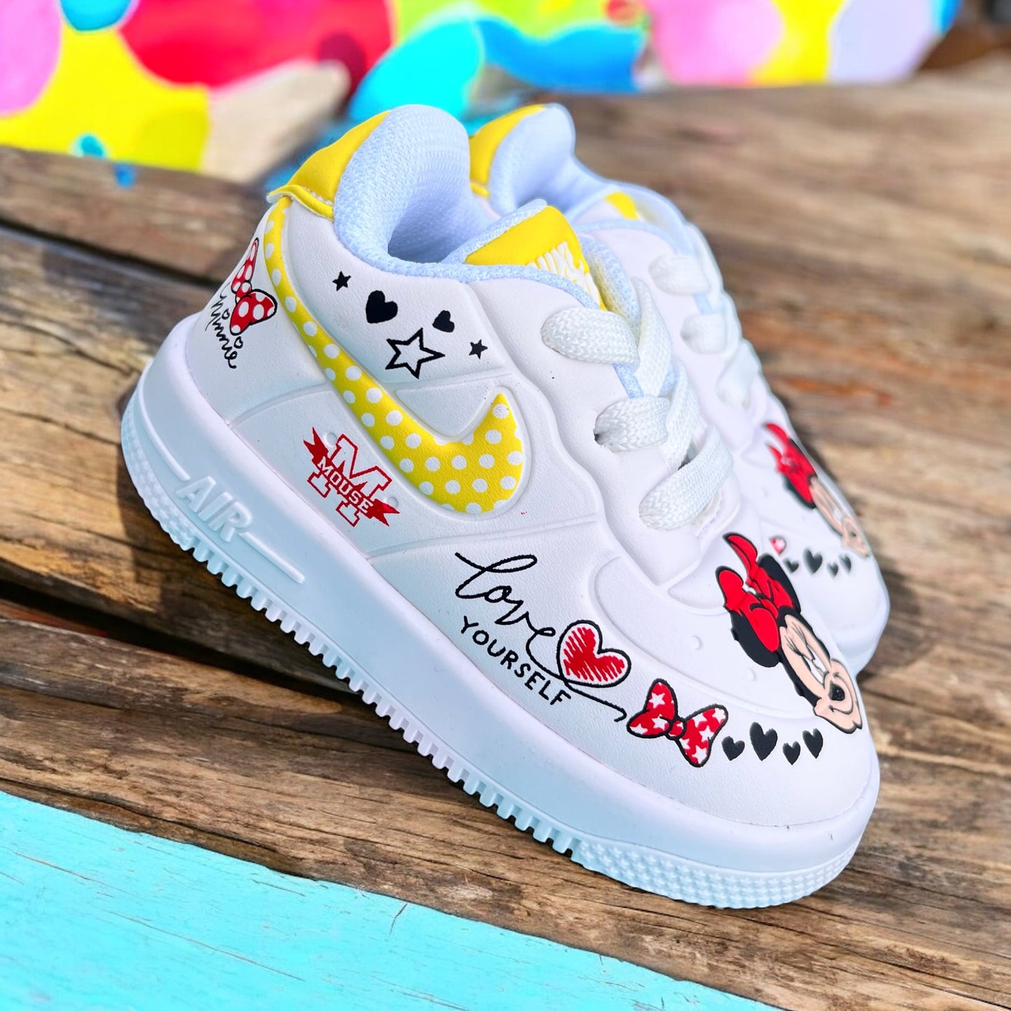 Nike AF1 Minnie Mouse Yellow