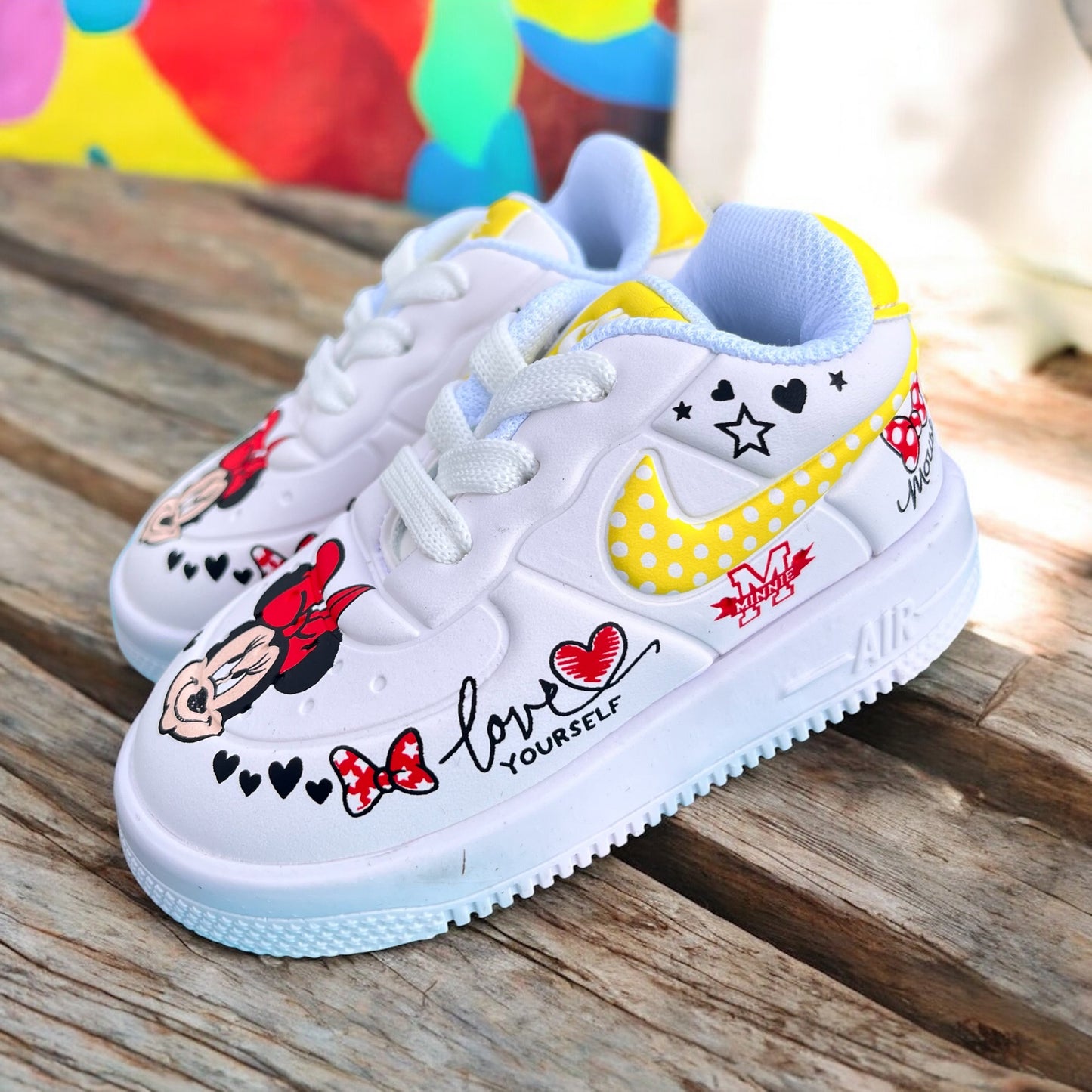 Nike AF1 Minnie Mouse Yellow