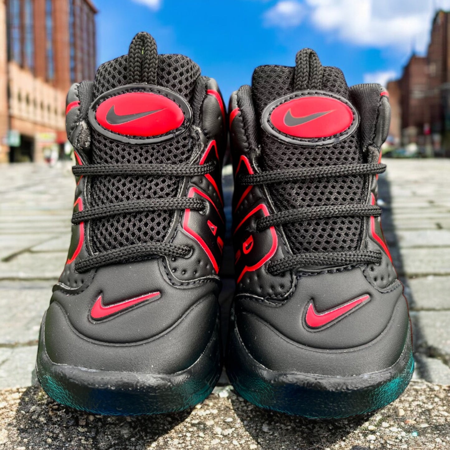 Nike Uptempo Black Red Baby