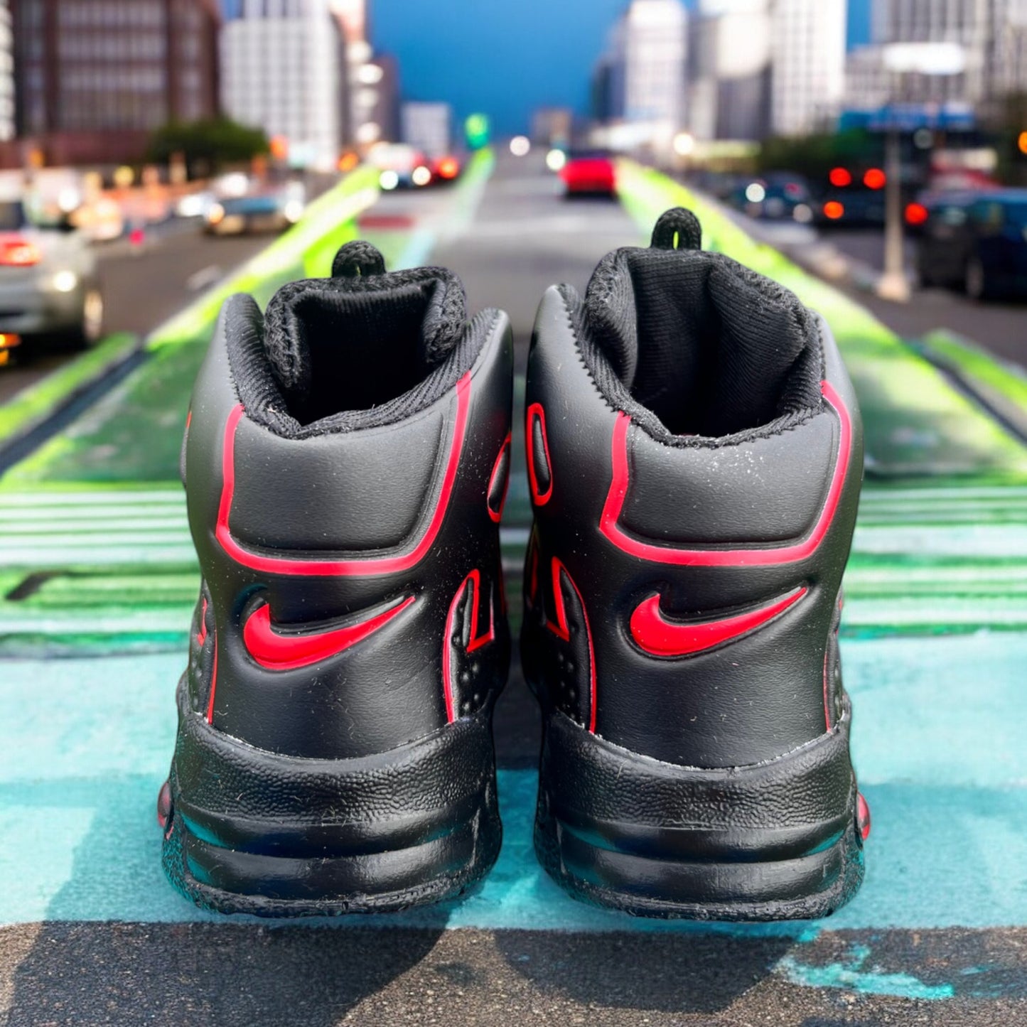 Nike Uptempo Black Red Baby