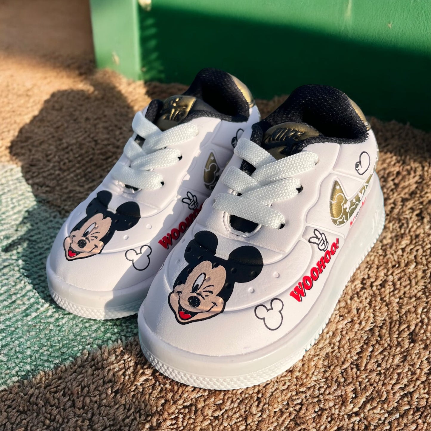 Nike AF1 Mickey Mouse Gold