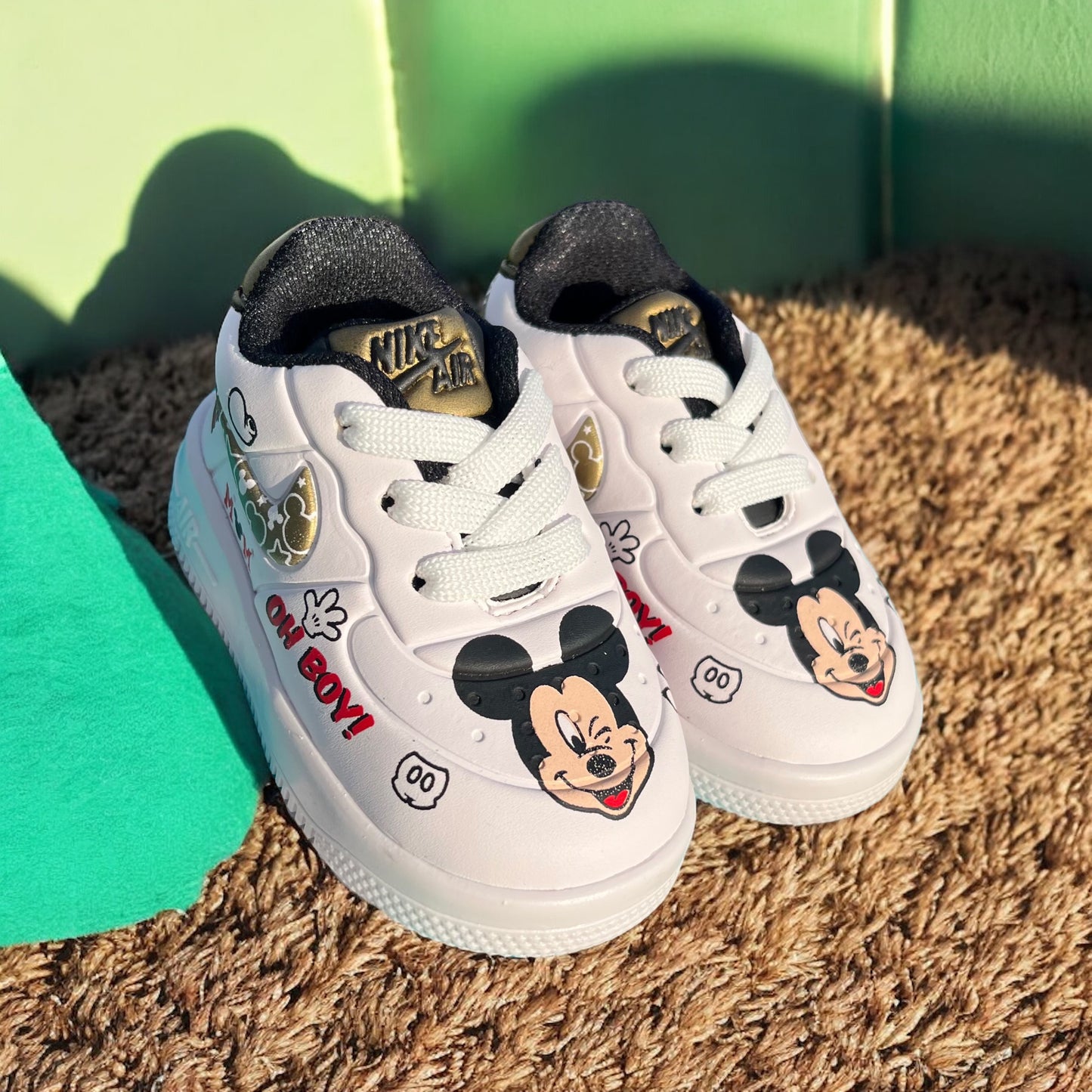 Nike AF1 Mickey Mouse Gold