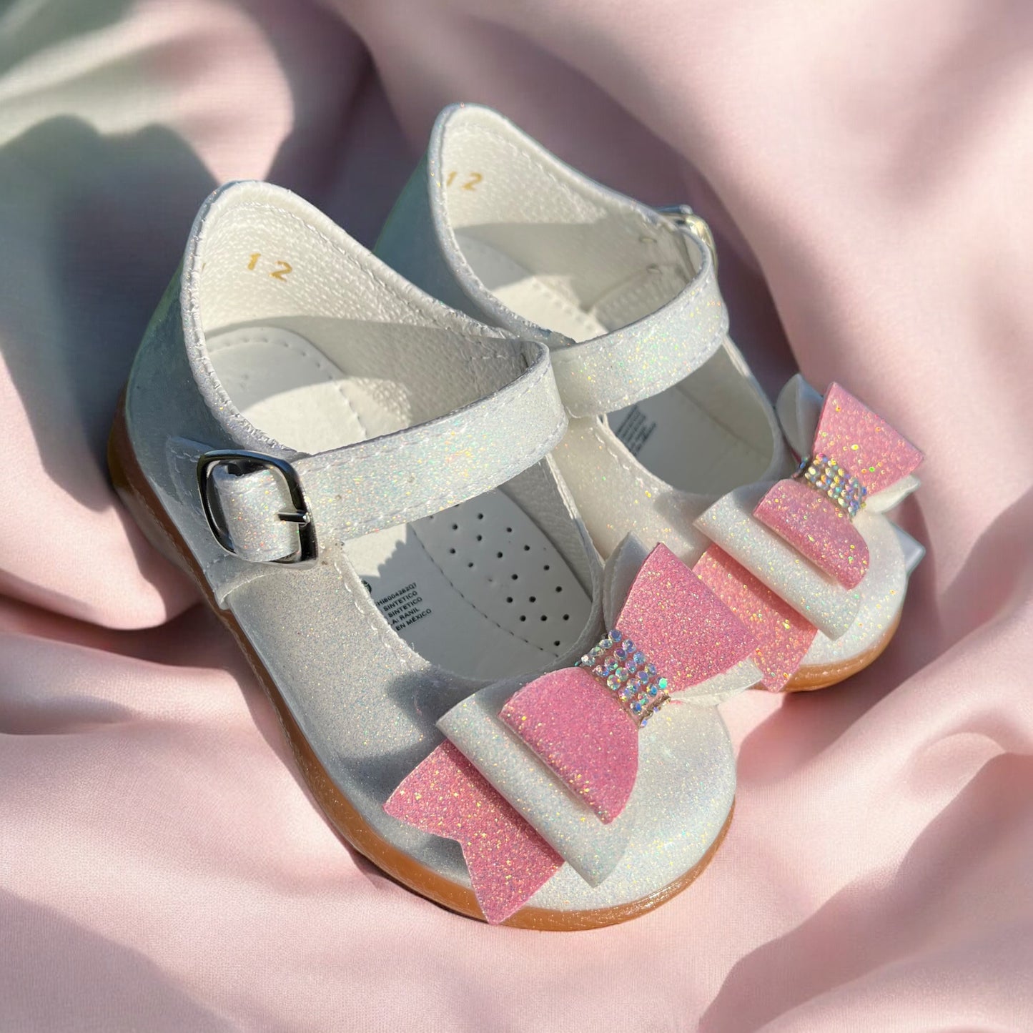 Baby Shoes Pink Bow Delight